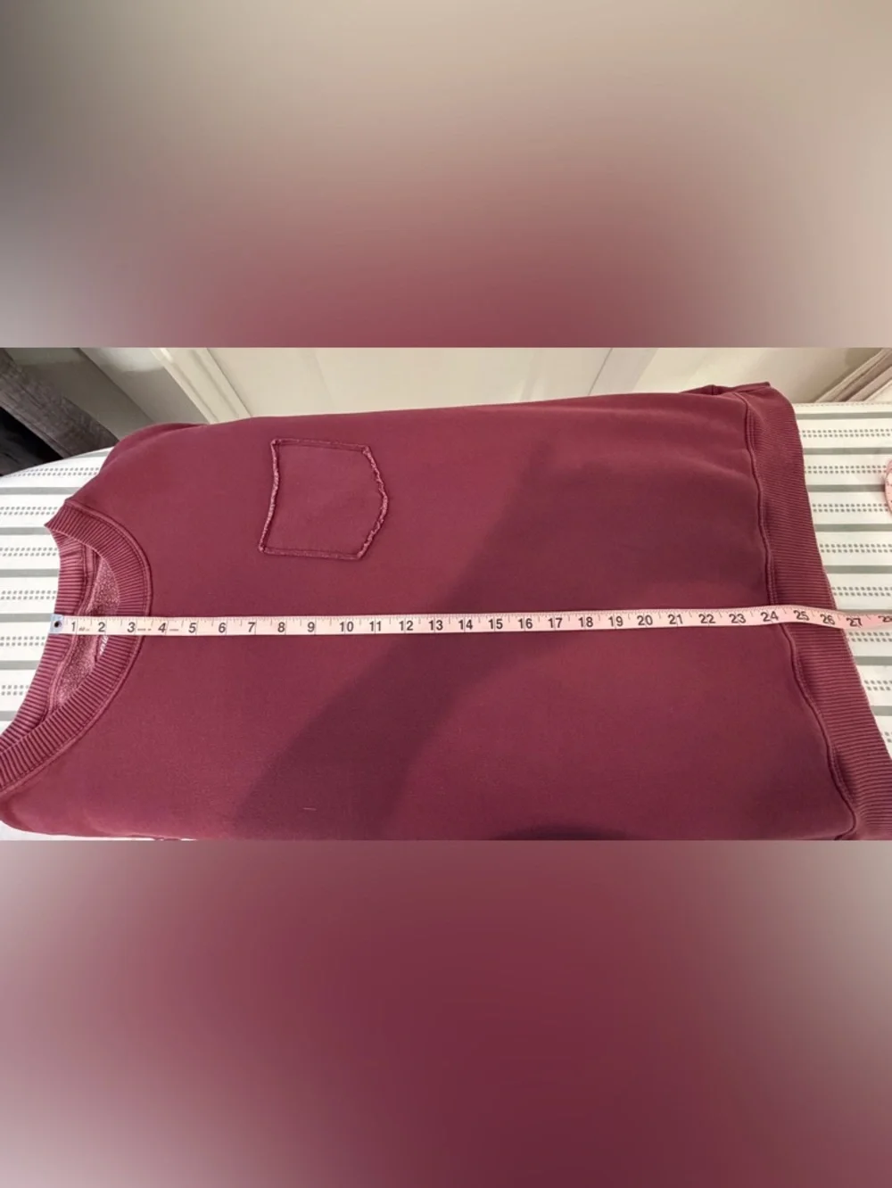 Aerie Relaxed Fit Burgundy Crewneck Sweatshirt - Picture 11 of 11